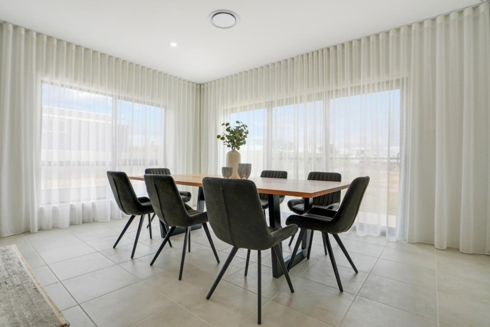 New home in the Yass Valley after professional window coverings are installed by Designing Windows